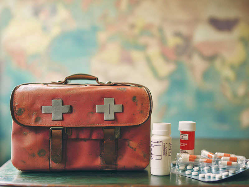Travel health kits and emergency medication